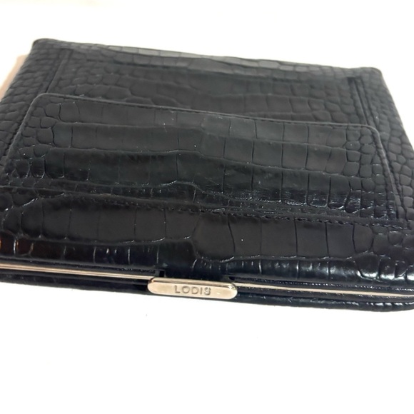 Lodis Black Crocodile Embossed print wallet - Picture 5 of 5